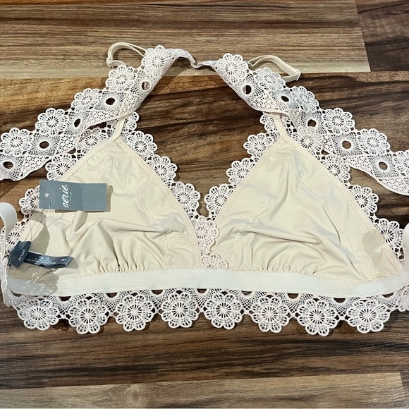 Aerie Floral Lace Racerback Bralette Soft Peach / Nude - Picture 6 of 13